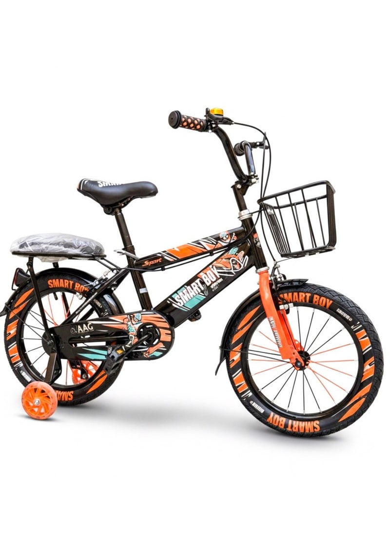 GoodBoy Kids 16 Inch Bicycle – Front Basket, Rear Padded Seat, Chain Guard, Light-Up Training Wheels & Adjustable Quick-Release Seat – For Ages 4–7 Years - Image 3